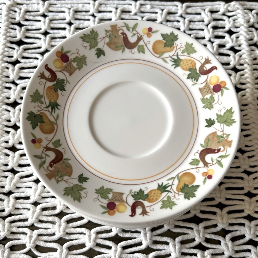 VINTAGE Noritake Progression Homecoming Saucers, set of 7